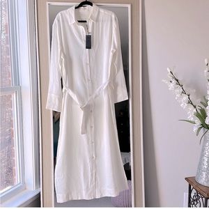 SIR the label Clemence Shirt Dress in Ivory